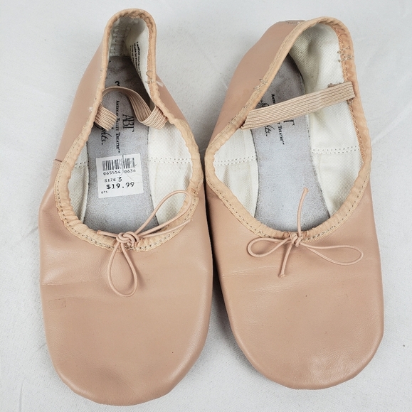 ABT Girl's Pink Ballet Flats Sz 3 - Picture 2 of 7